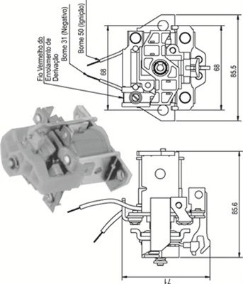 SOLENOID ELECTROMOTOR MAGNETI MARELLI 940113050338 - Piesa auto compatibila cu mai multe marci