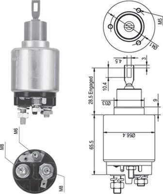 Solenoid electromotor Magneti Marelli 940113050344