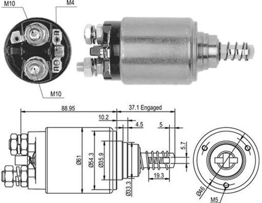 SOLENOID ELECTROMOTOR MAGNETI MARELLI 940113050376 - Piesa auto compatibila cu mai multe marci