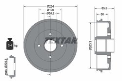 TAMBUR FRANA TEXTAR 94019600 - Compatibil cu RENAULT