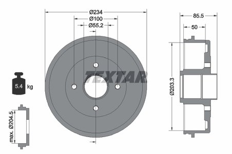 Tambur frana Textar 94019600