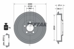 TAMBUR FRANA TEXTAR 94024300 - Compatibil cu SKODA, SKODA (SVW), VW, VW (FAW), VW (SVW)
