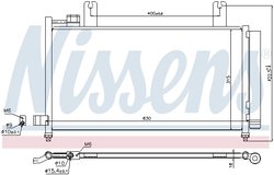 RADIATOR CLIMATIZARE NISSENS 940328 - Compatibil cu FIAT, SUZUKI