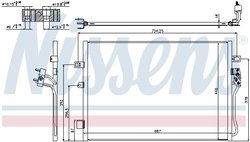 RADIATOR CLIMATIZARE NISSENS 940342 - Compatibil cu DODGE, FIAT