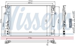 RADIATOR CLIMATIZARE NISSENS 940348 - Compatibil cu CHRYSLER, LANCIA