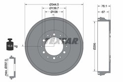 TAMBUR FRANA TEXTAR 94038800 - Compatibil cu TOYOTA