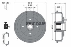 TAMBUR FRANA TEXTAR 94041300 - Compatibil cu FORD, FORD AUSTRALIA, MAZDA