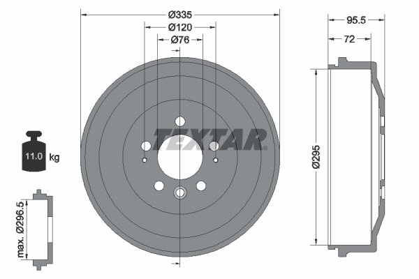 Tambur frana Textar 94043900