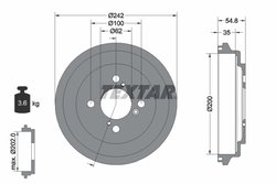 TAMBUR FRANA TEXTAR 94046900 - Compatibil cu SUZUKI
