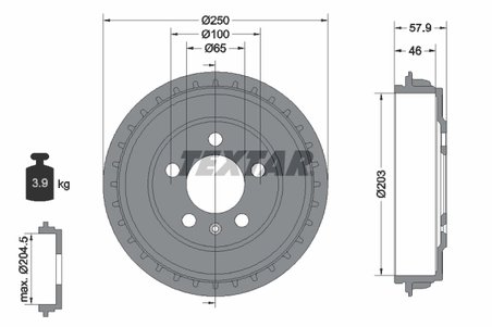 Tambur frana Textar 94048200