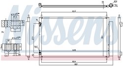 RADIATOR CLIMATIZARE NISSENS 940489 - Compatibil cu TOYOTA