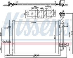 RADIATOR CLIMATIZARE NISSENS 940511 - Compatibil cu OPEL, VAUXHALL