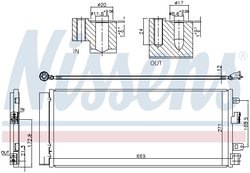 RADIATOR CLIMATIZARE NISSENS 940568 - Compatibil cu OPEL, VAUXHALL
