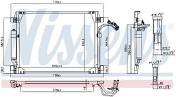 RADIATOR CLIMATIZARE NISSENS 940622 - Compatibil cu INFINITI