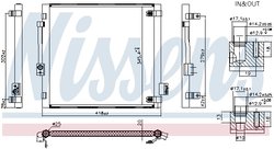 RADIATOR CLIMATIZARE NISSENS 940688 - Compatibil cu TESLA