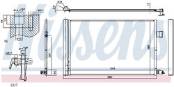 RADIATOR CLIMATIZARE NISSENS 940808 - Compatibil cu JAGUAR, LAND ROVER
