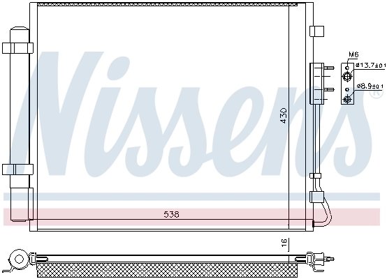 RADIATOR CLIMATIZARE NISSENS 940821 - Compatibil cu KIA
