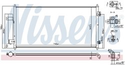 RADIATOR CLIMATIZARE NISSENS 940818 - Compatibil cu NISSAN