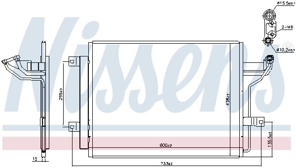 RADIATOR CLIMATIZARE NISSENS 940909 - Compatibil cu MAZDA