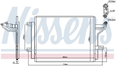 RADIATOR CLIMATIZARE NISSENS 940909 - Compatibil cu MAZDA