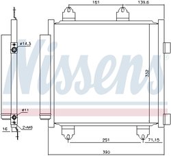RADIATOR CLIMATIZARE NISSENS 941176 - Compatibil cu TOYOTA