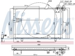 RADIATOR CLIMATIZARE NISSENS 94408 - Compatibil cu BMW