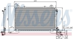 RADIATOR CLIMATIZARE NISSENS 94425 - Compatibil cu MERCEDES-BENZ