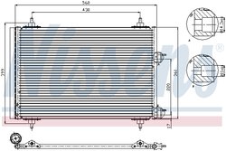 RADIATOR CLIMATIZARE NISSENS 94570 - Compatibil cu PEUGEOT
