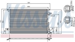 RADIATOR CLIMATIZARE NISSENS 94597 - Compatibil cu FIAT, OPEL, SAAB, VAUXHALL