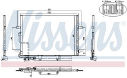 RADIATOR CLIMATIZARE NISSENS 94614 - Compatibil cu MERCEDES-BENZ