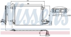 RADIATOR CLIMATIZARE NISSENS 94684 - Compatibil cu AUDI, SEAT, SKODA, VW