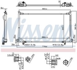 RADIATOR CLIMATIZARE NISSENS 94863 - Compatibil cu FORD, NISSAN