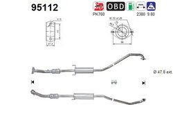 CATALIZATOR AS 95112 - Compatibil cu TOYOTA