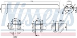 USCATOR AER CONDITIONAT NISSENS 95522 - Compatibil cu CITROEN, FIAT, LANCIA, PEUGEOT, TOYOTA