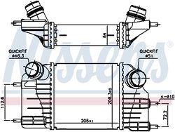 INTERCOOLER NISSENS 961117 - Compatibil cu NISSAN