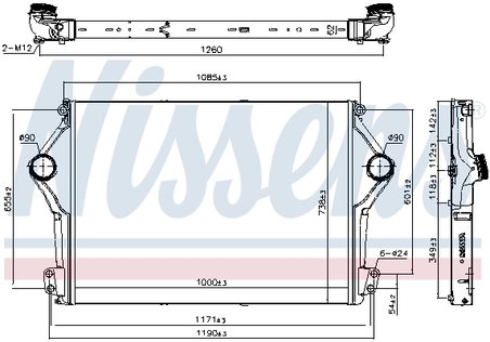 INTERCOOLER NISSENS 961262 - Compatibil cu SCANIA
