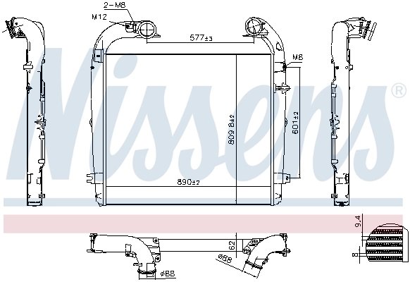 INTERCOOLER NISSENS 961439 - Compatibil cu SCANIA