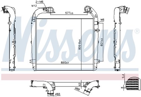 INTERCOOLER NISSENS 961439 - Compatibil cu SCANIA