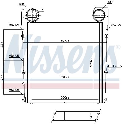 Intercooler Nissens 961552
