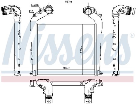 INTERCOOLER NISSENS 961574 - Compatibil cu MAN