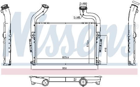 INTERCOOLER NISSENS 961576 - Compatibil cu SCANIA