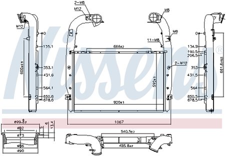 Intercooler Nissens 961578