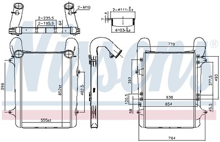 INTERCOOLER NISSENS 961579 - Compatibil cu DAF