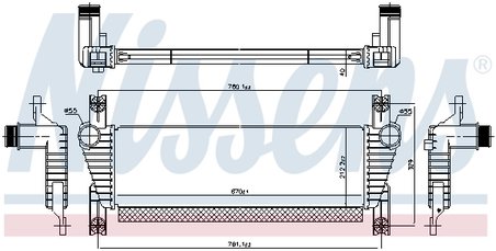 INTERCOOLER NISSENS 961581 - Compatibil cu FORD