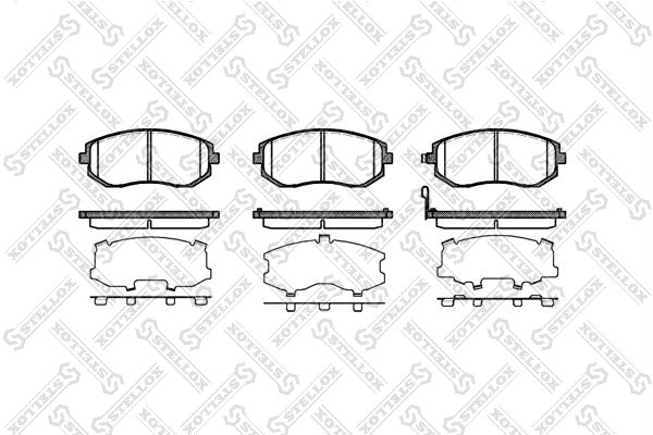 Set placute frana Stellox 962 011B-SX