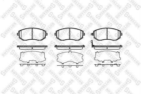 Set placute frana Stellox 962 011B-SX