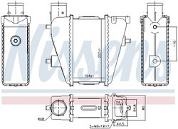 INTERCOOLER NISSENS 96232 - Compatibil cu HONDA