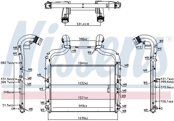 INTERCOOLER NISSENS 96424 - Compatibil cu DAF
