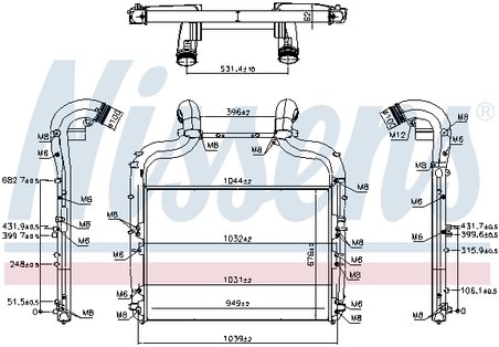 INTERCOOLER NISSENS 96424 - Compatibil cu DAF