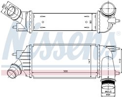 INTERCOOLER NISSENS 96467 - Compatibil cu CITROEN, FIAT, PEUGEOT, TOYOTA